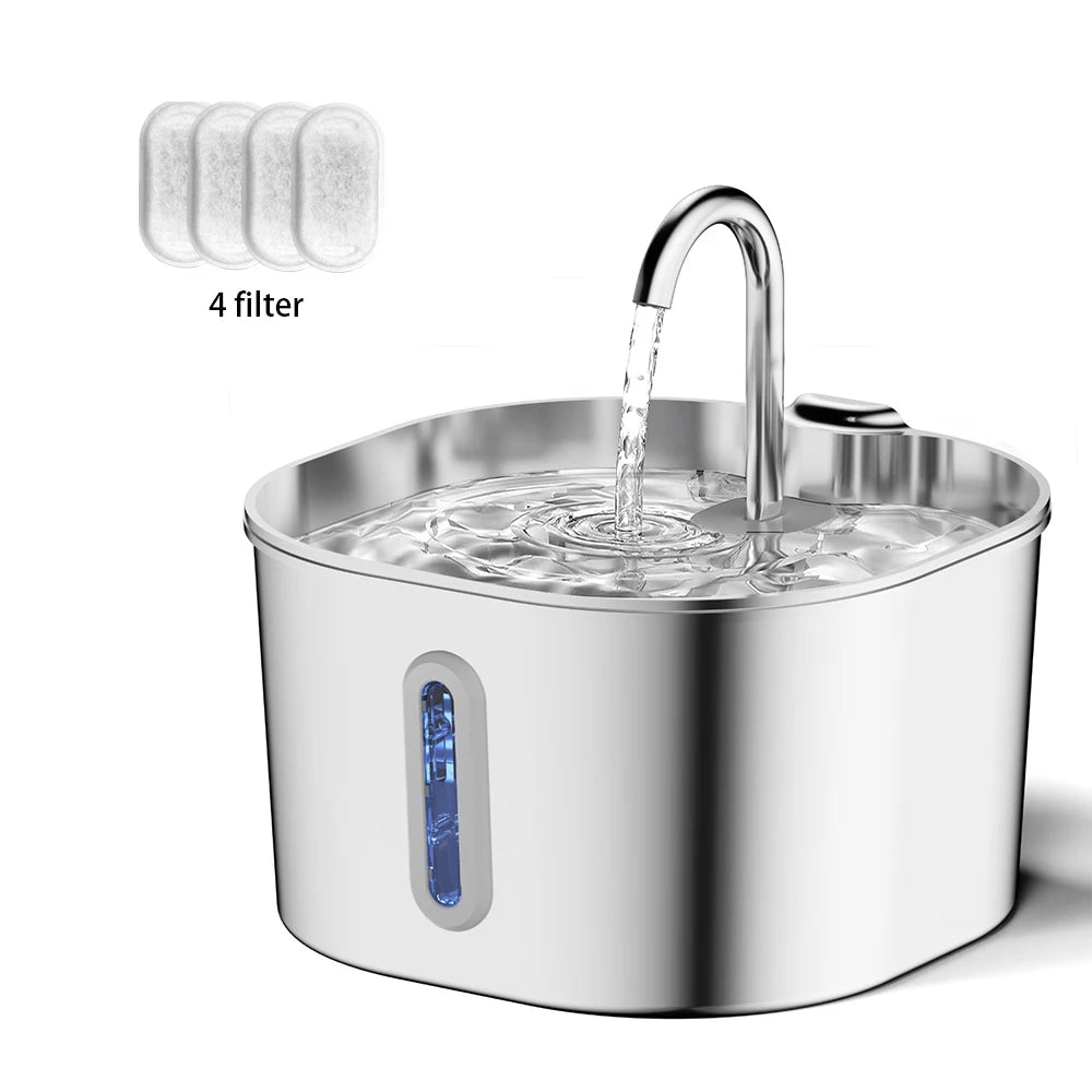 Silent Stainless Steel Cat Fountain